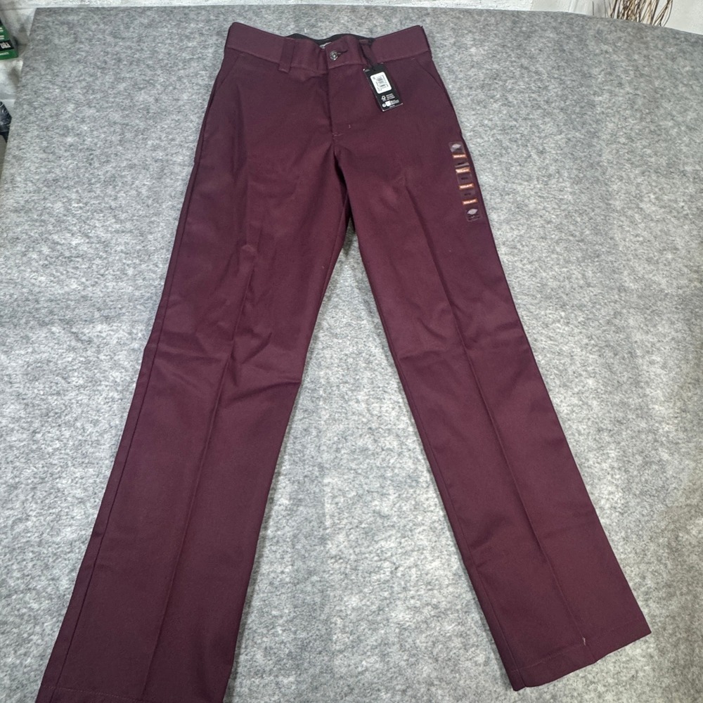 Dickies Skateboarding Regular Fit Woven Twill Pants Burgundy 30x32 A8768MR0 NEW